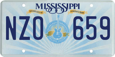 MS license plate NZO659