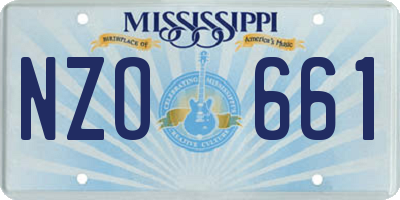 MS license plate NZO661