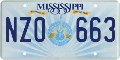 MS license plate NZO663