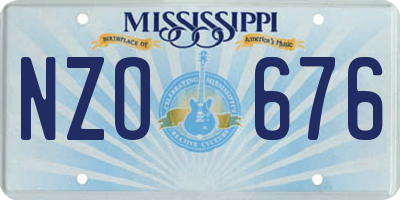 MS license plate NZO676