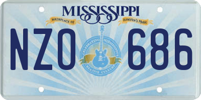 MS license plate NZO686