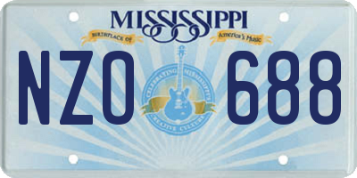 MS license plate NZO688