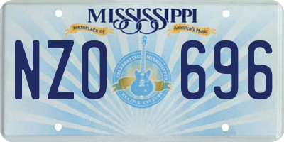 MS license plate NZO696