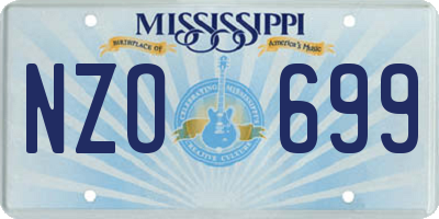 MS license plate NZO699