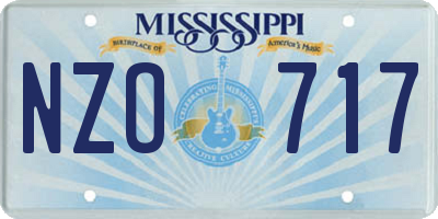 MS license plate NZO717