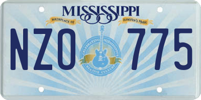 MS license plate NZO775