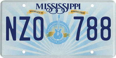 MS license plate NZO788