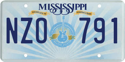 MS license plate NZO791