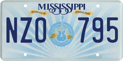 MS license plate NZO795