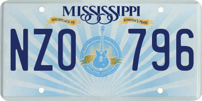 MS license plate NZO796