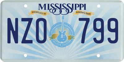 MS license plate NZO799