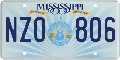MS license plate NZO806