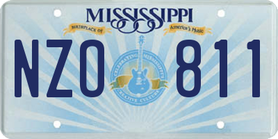 MS license plate NZO811