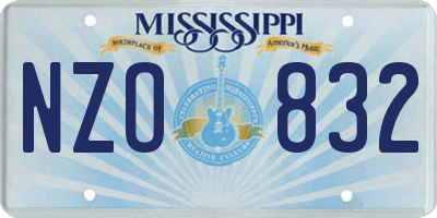 MS license plate NZO832