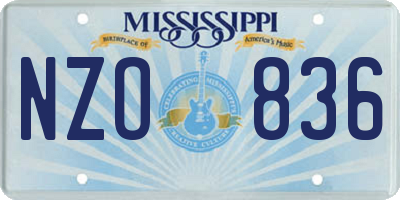 MS license plate NZO836