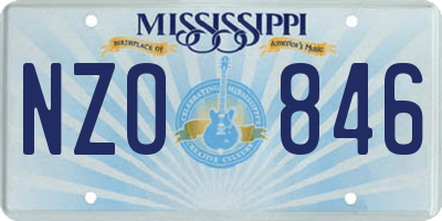 MS license plate NZO846