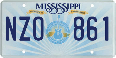 MS license plate NZO861