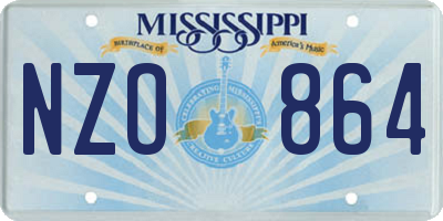 MS license plate NZO864