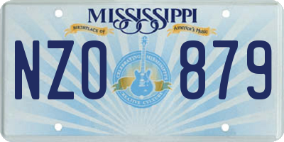 MS license plate NZO879