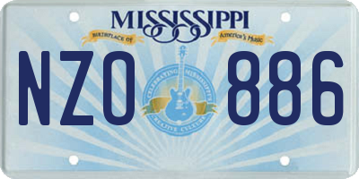 MS license plate NZO886
