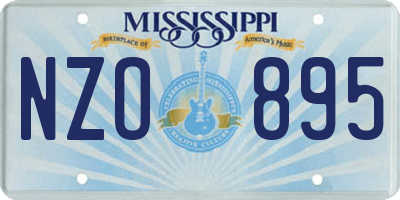 MS license plate NZO895