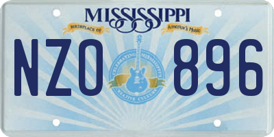 MS license plate NZO896