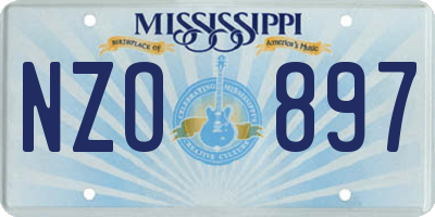 MS license plate NZO897