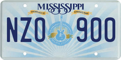 MS license plate NZO900