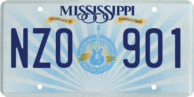 MS license plate NZO901