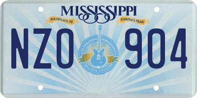 MS license plate NZO904