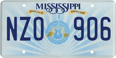 MS license plate NZO906