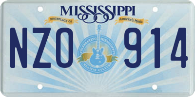 MS license plate NZO914