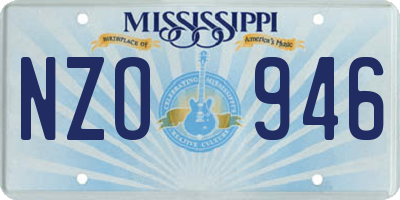 MS license plate NZO946