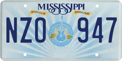 MS license plate NZO947