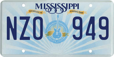 MS license plate NZO949