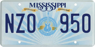 MS license plate NZO950