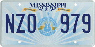 MS license plate NZO979