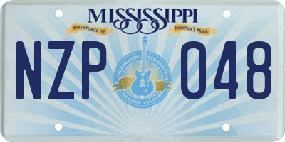 MS license plate NZP048