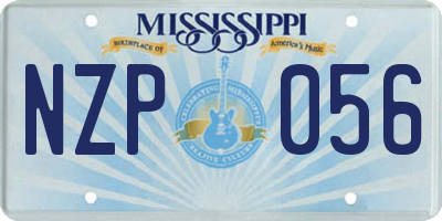 MS license plate NZP056