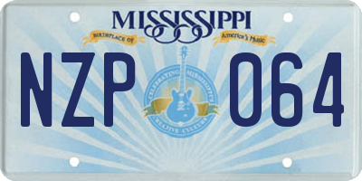 MS license plate NZP064