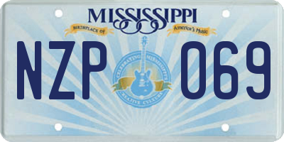 MS license plate NZP069