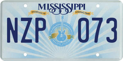 MS license plate NZP073