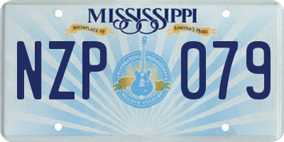 MS license plate NZP079