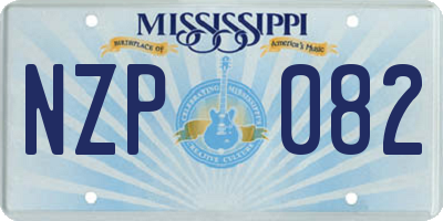 MS license plate NZP082