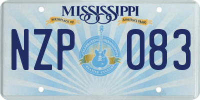 MS license plate NZP083