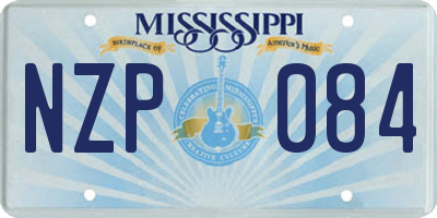 MS license plate NZP084