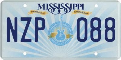 MS license plate NZP088