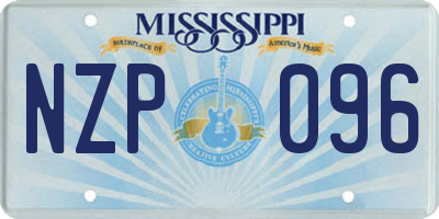 MS license plate NZP096