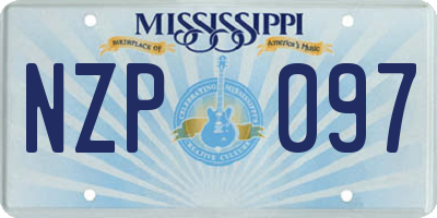 MS license plate NZP097