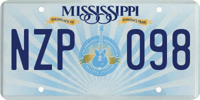 MS license plate NZP098
